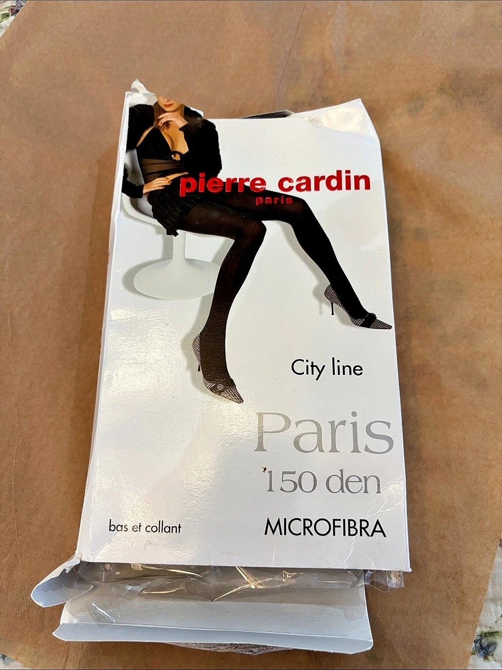 Pierre Cardin City line Paris 150 den Microfibra pantyhose Microfiber Black NWT
